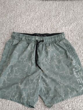 Spyder Sage Green Swim Trunks with Black Drawstring